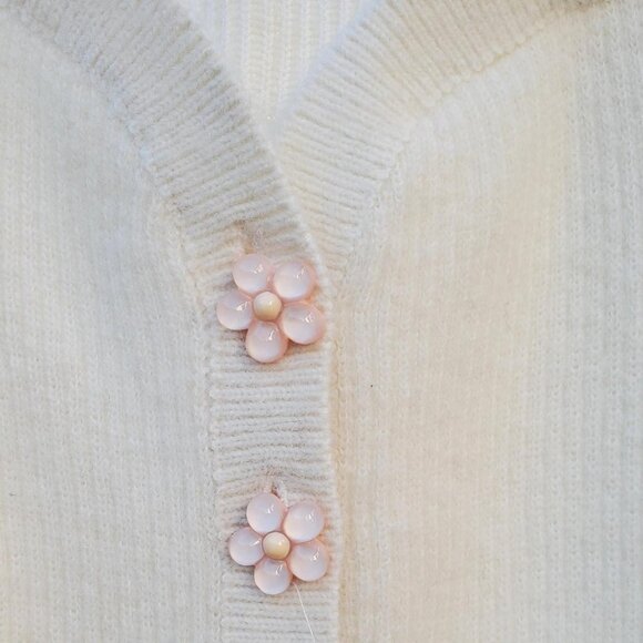 & OTHER STORIES Floral Button Puff Sleeve Cardigan size S - Picture 6 of 9
